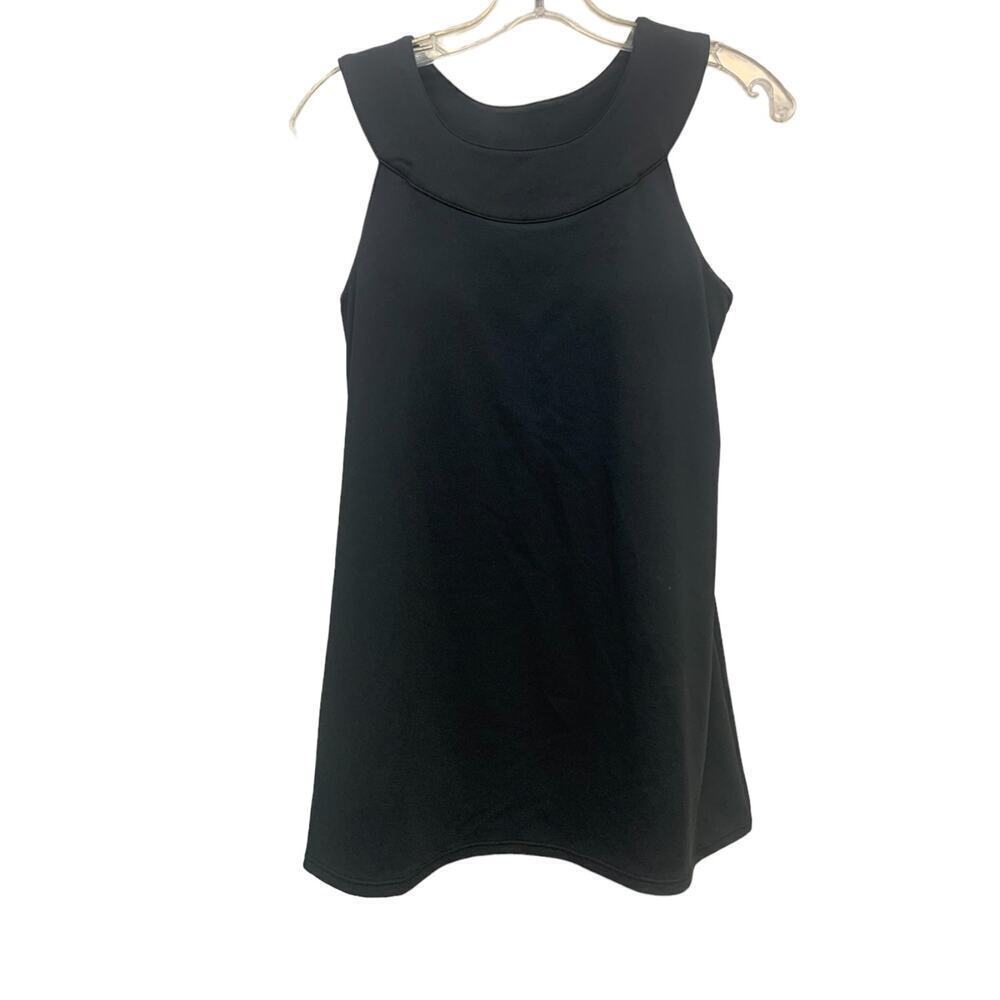 Athleta Black Tank U-Neck with Built-In Bra SZ Small